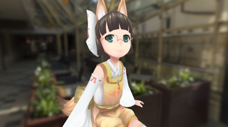 Hayashi_ Inari fox girl (台灣林百貨稻禾神社) - 3D model by qknight [0c9f5ae ...