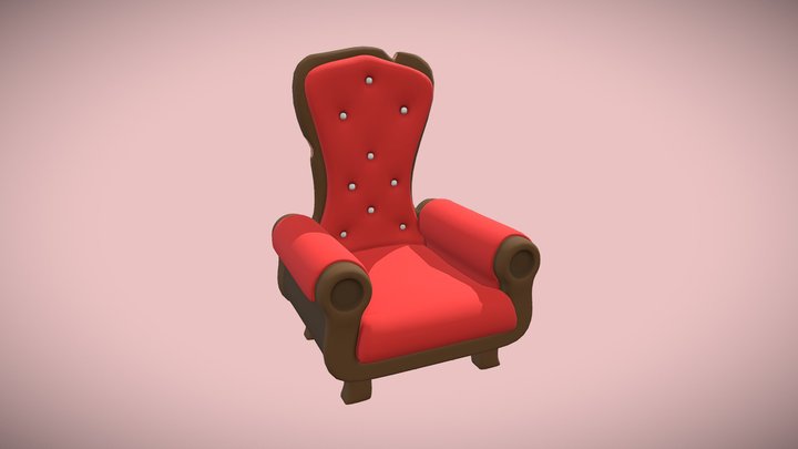 Cartoon Armchair 3D Model