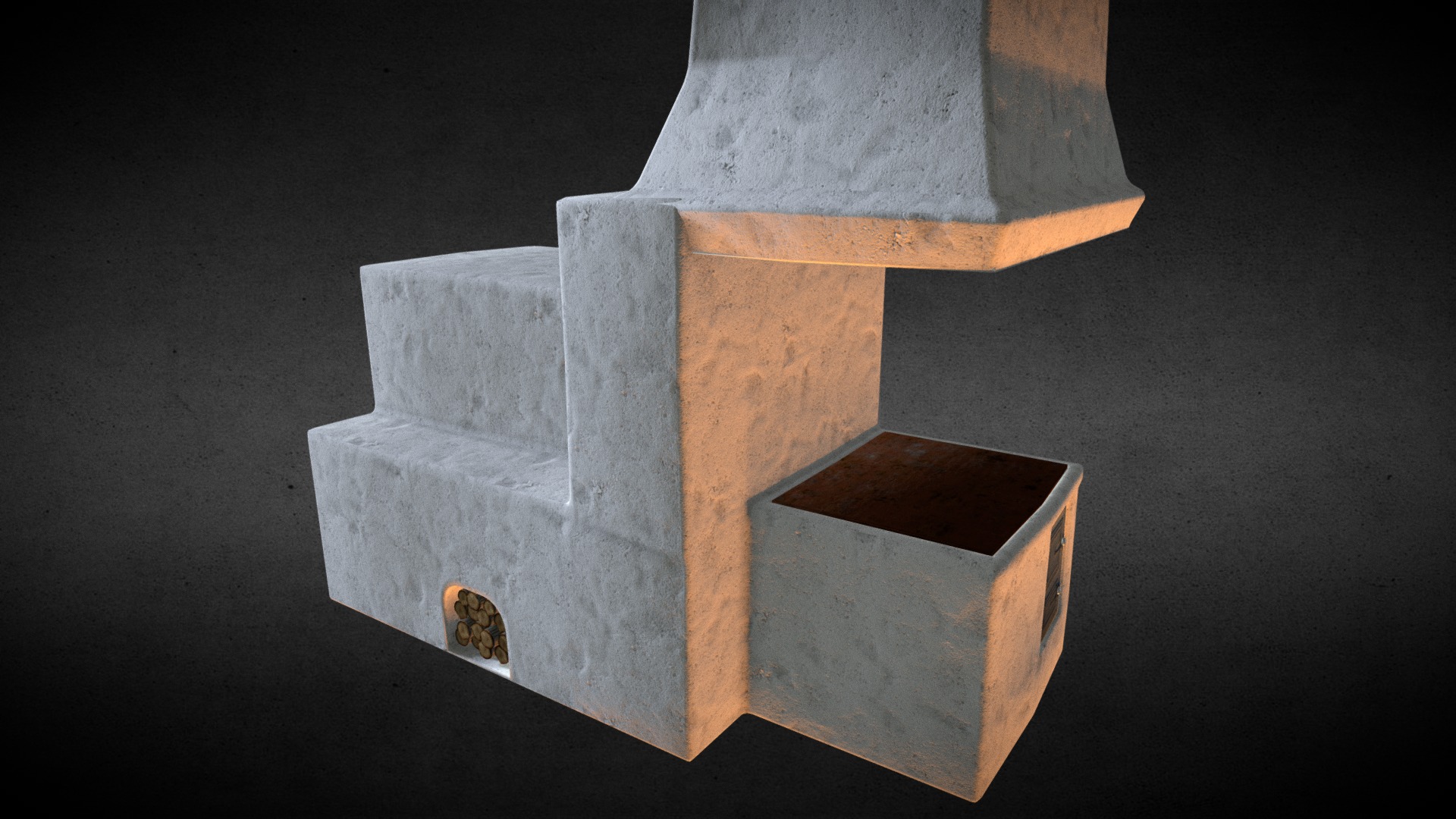 3D model Furnace - This is a 3D model of the Furnace. The 3D model is about a stack of blocks.