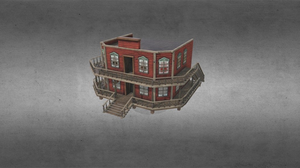 Wild West Saloon - 3D model by rubenvbladel [0ca0294] - Sketchfab
