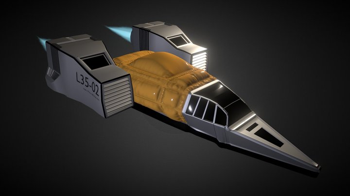Spaceship Design 3D Model