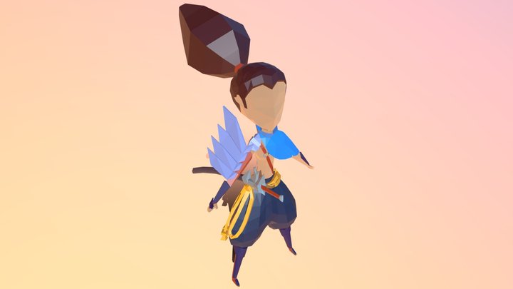 yasuo lol hero low poly 3D Model