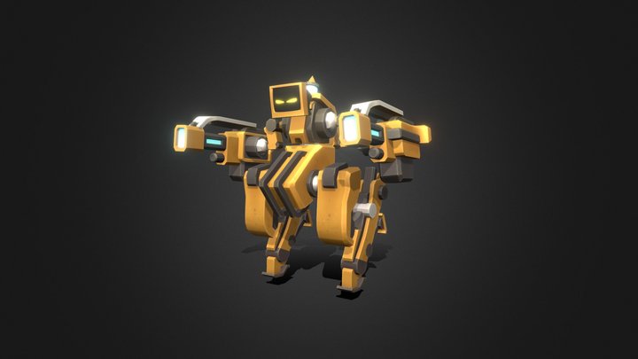 Stylized Robot Transform 3D Model