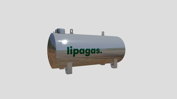 A lipagas. 0.5 Tonne LPG Tank 3D Model