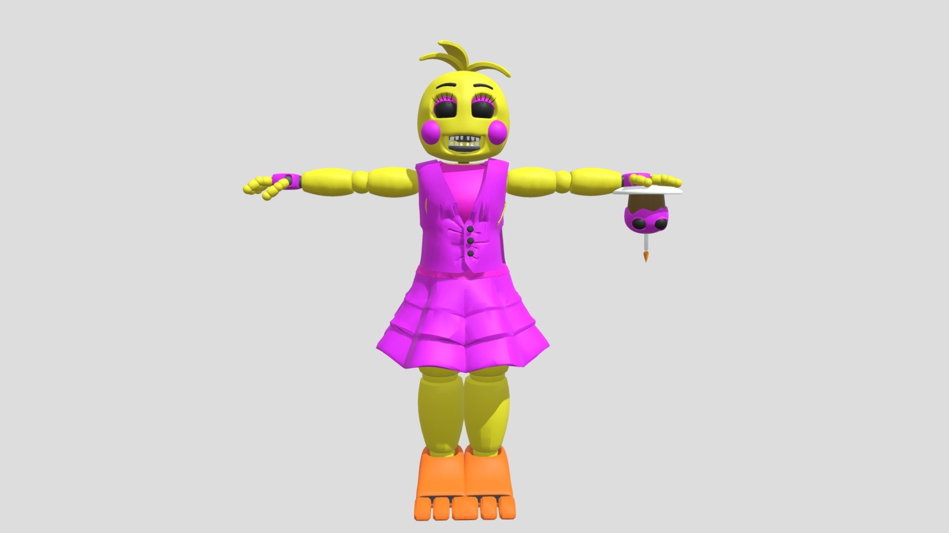 Beakless Toy Chica - Download Free 3D Model By Dwall8611 [0ca504a ...