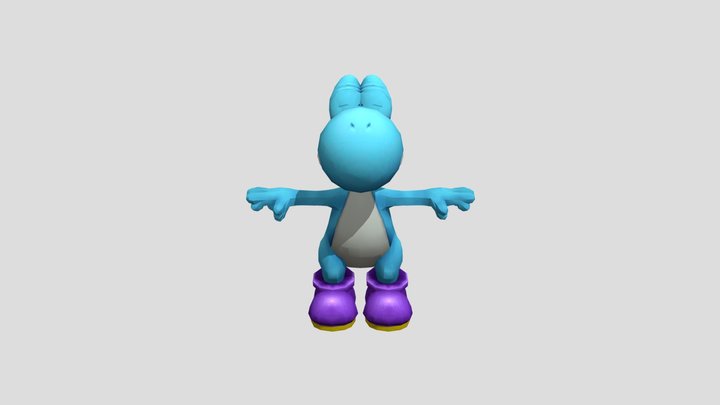 Modelo inacabado de Yoshi pa un mod de smash 3ds 3D Model