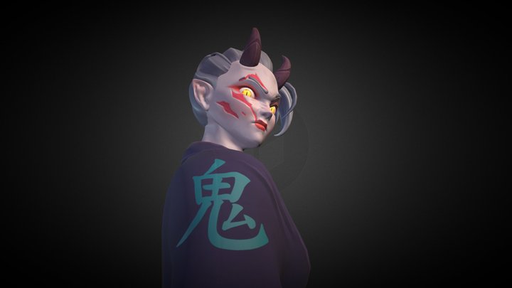 Oni Girl 3D Model