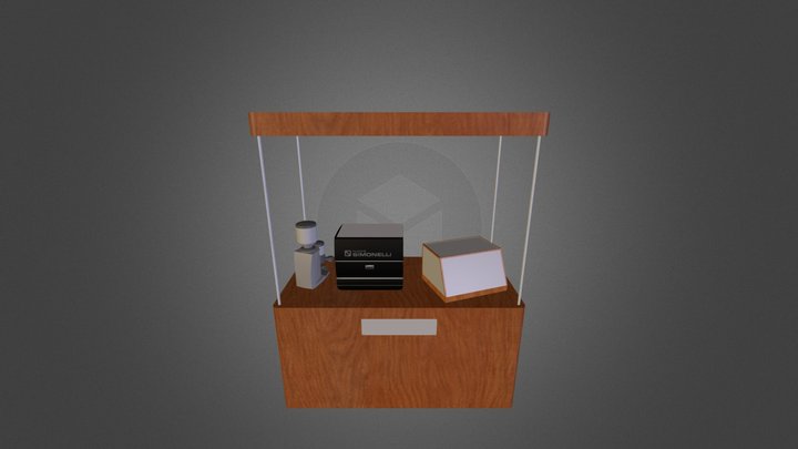 Coffee cart 3D Model