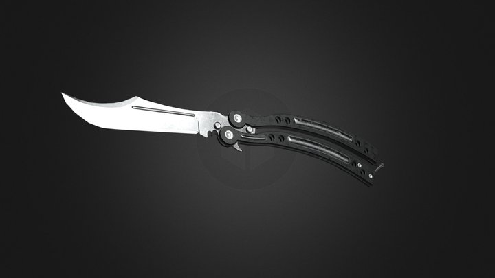 PBR Butterfly knife 3D Model