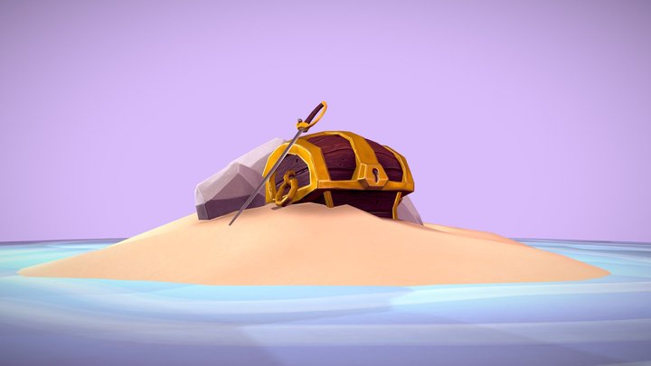Pirate Island 3D Model