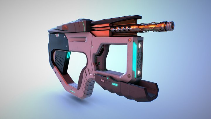 Sci-Fi Weapon 3D Model