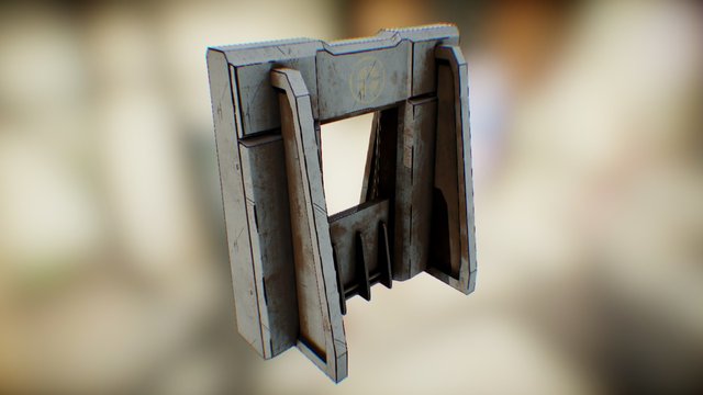 Sci-Fi Wall Window 3D Model