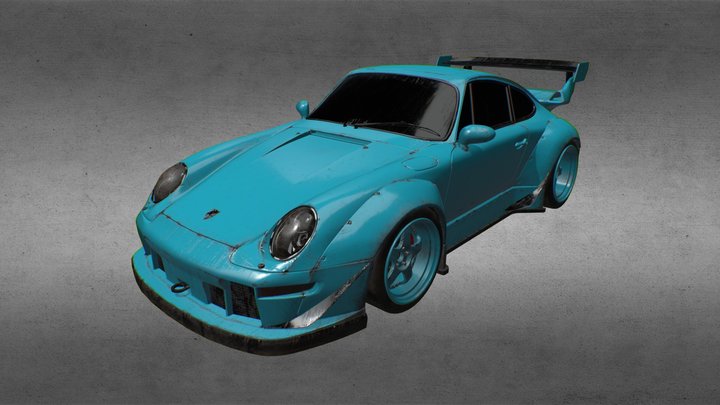 Porsche993 Dirt 3D Model