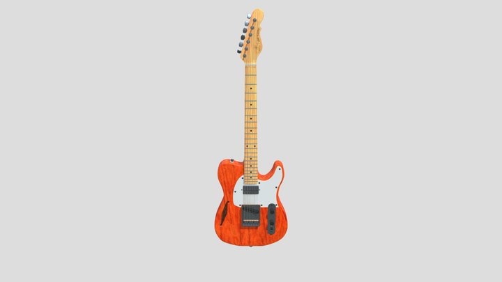 Electric guitar - ASAT CLASSIC SEMI-HOLLOW 3D Model