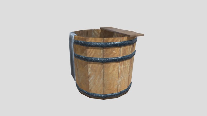 Barrel Bath Japanese 3D Model