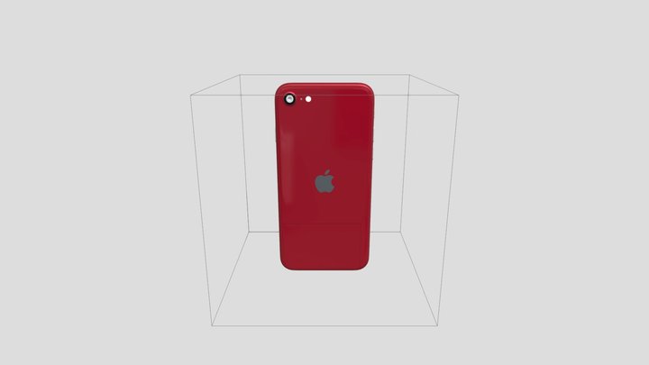 Iphone SE 3rdgen red 3D Model