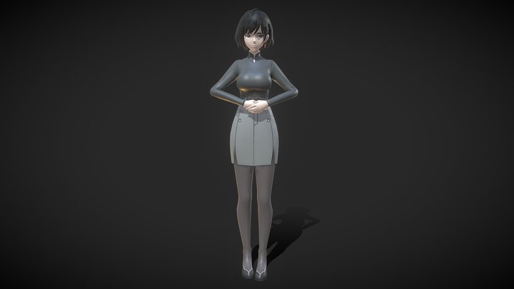 Anime Woman 1 3D Model