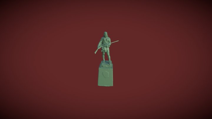 Daniel Boone Statue 3D Model