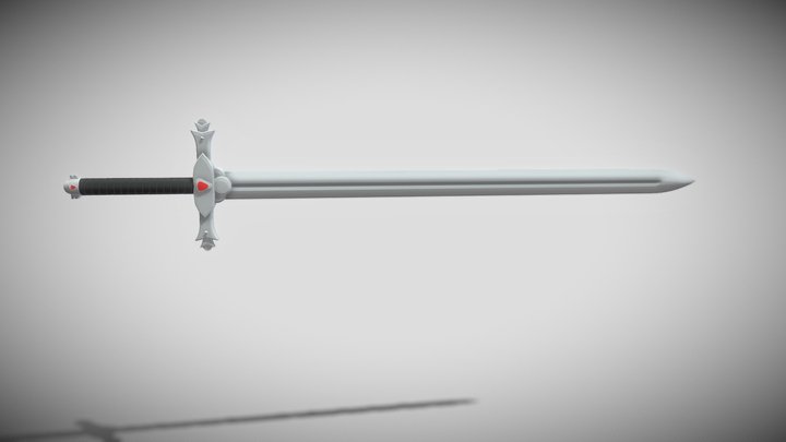 silver sword game-ready 3D Model