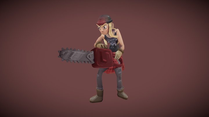 Lumberjack girl 3D Model