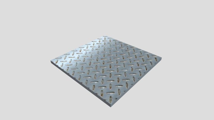 Metal Floor Panel with Diamond Pattern – Free 3D Model STL