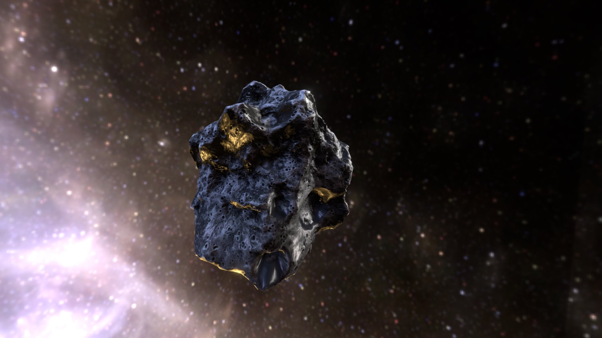 3D model Asteroid 003 - This is a 3D model of the Asteroid 003. The 3D model is about a turtle in space.
