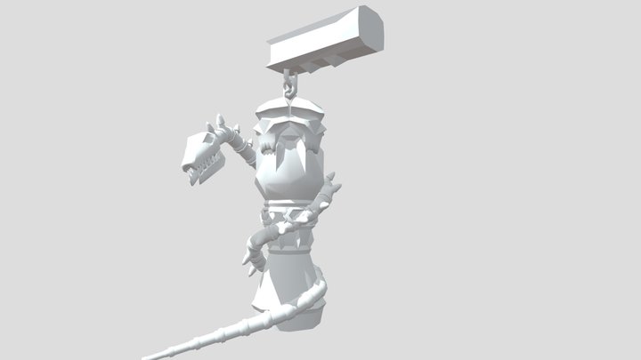DAE Game Art - HearthSign - Undead Clockmaker V1 3D Model