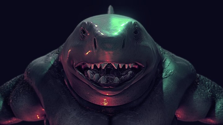 King Shark from Suicide Squad 3D Model