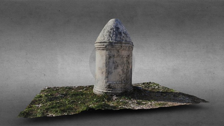 Liburnian funerary monument - cipus (Asseria) 3D Model