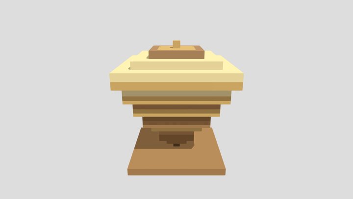 Sand Tornado - Voxel 32x32 (Animated) – Modello 3D gratuito STL