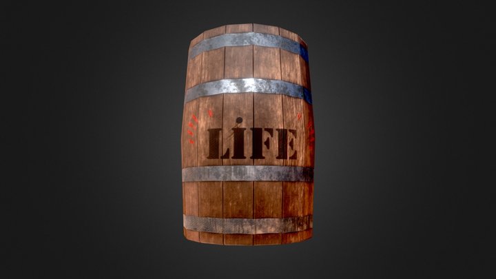 Old Rusty Barrel of life 3D Model