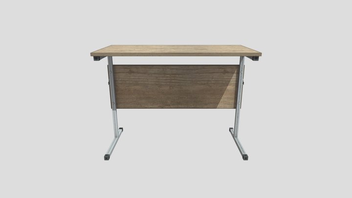 School Desk 3D Model