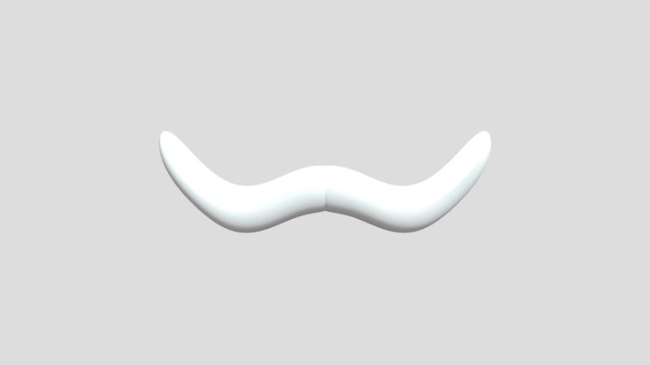 Cartoony mustache 3D Model