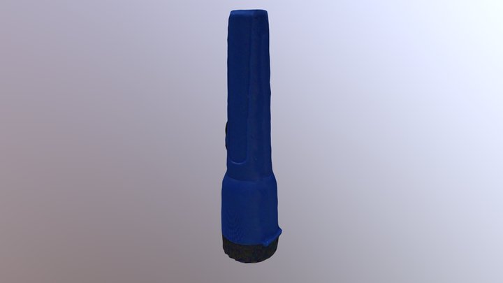 Blue Flashlight 3D Model