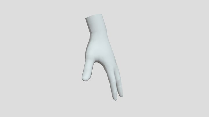 Low Poly Hand 3D Model