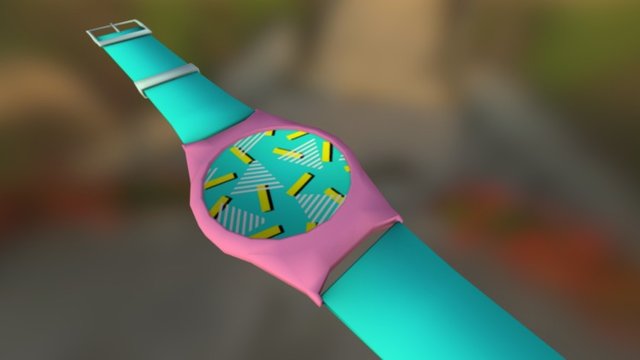 Plastic Wrist Watch 3D Model