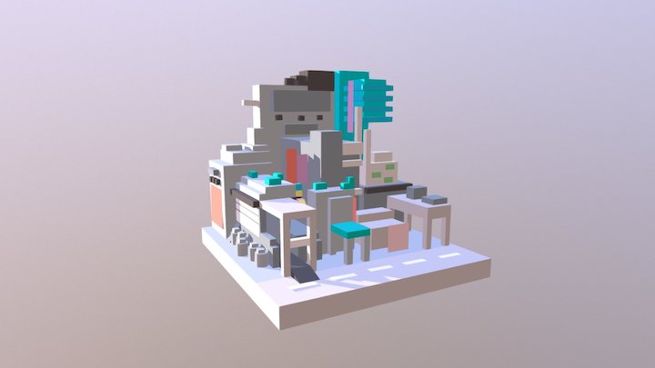Sci Fi City 3D Model