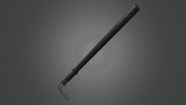 Police Riot Baton - Royalty-Free Game Asset 3D Model