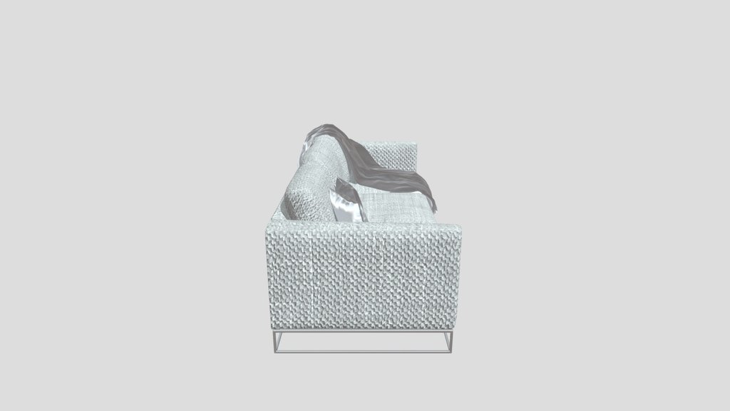 Sofa Or Couch With Pillows And Blanket