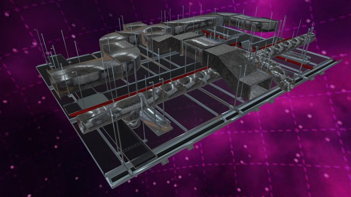 Industrial Ceiling Modular FREE 3D Model