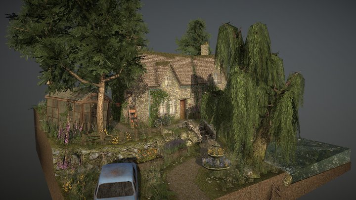 DAE Diorama - Grandma's House 3D Model