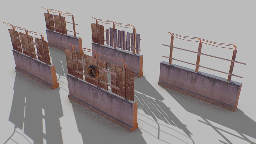 Fences | Concretes | Metal | Desert | Old | Pack