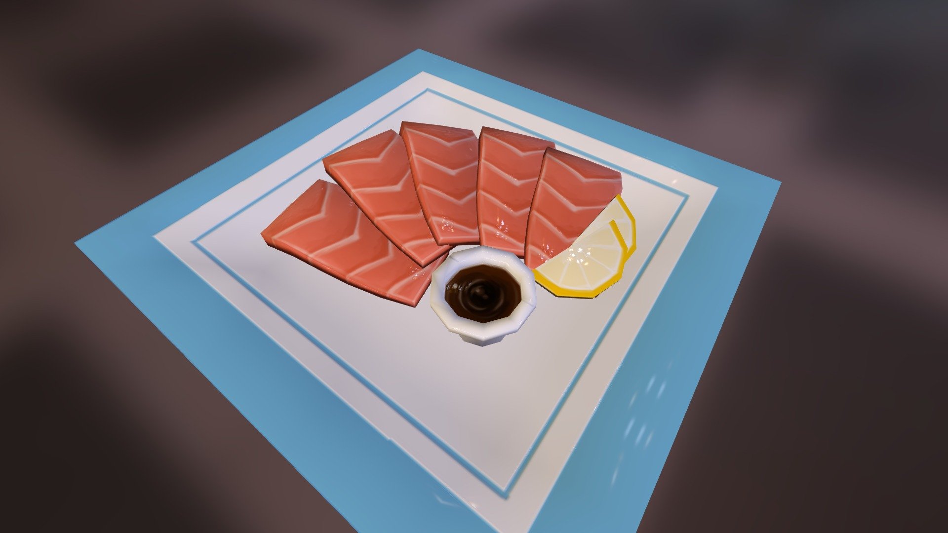 Low Poly Sashimi - 3D model by Mandy Chan (@4threset) [0cbff66] - Sketchfab
