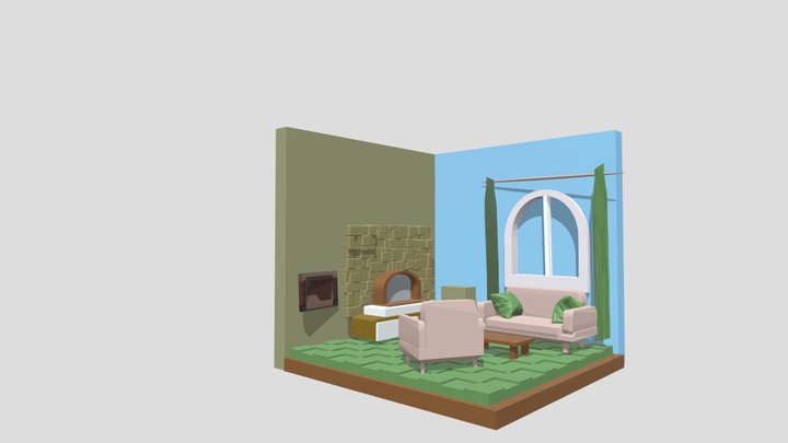 ANIMATED HAPPY HOUSE 3D Model