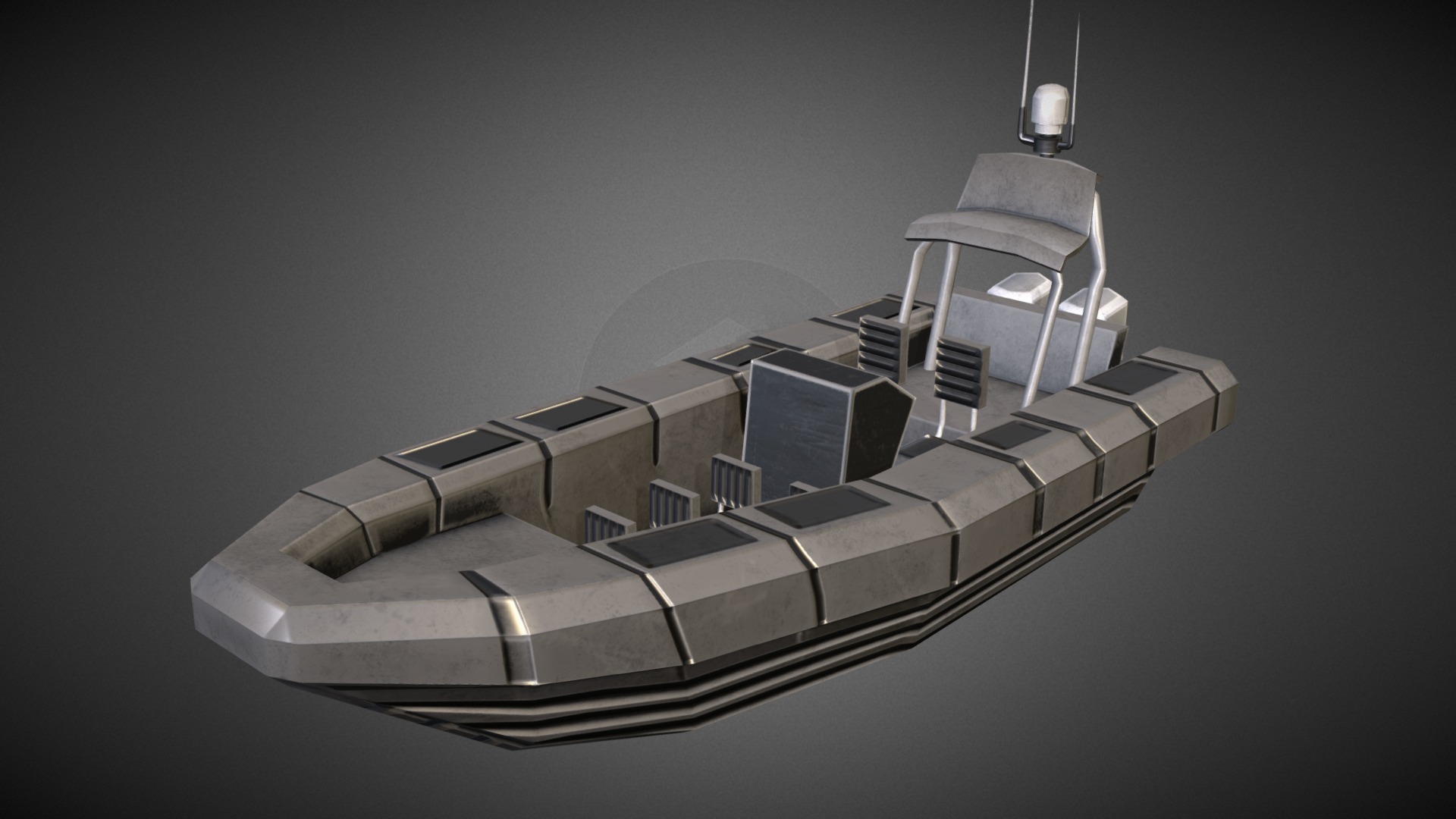 3D model Gemini RHIB Boat - This is a 3D model of the Gemini RHIB Boat. The 3D model is about a model of a car.