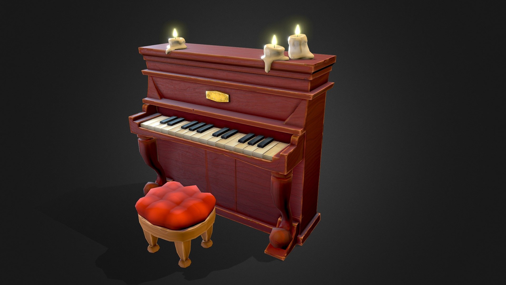 PIANO GAME READY ASSET - 3D model by Kames Andrade (@tutorialeskames