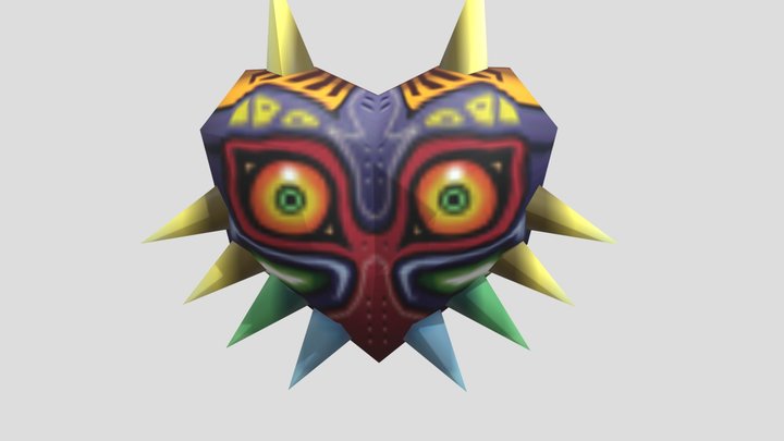 Majora Mask from Zelda Majora's Mask N64 3D Model