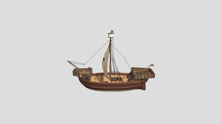 Crusader's Galley 3D Model