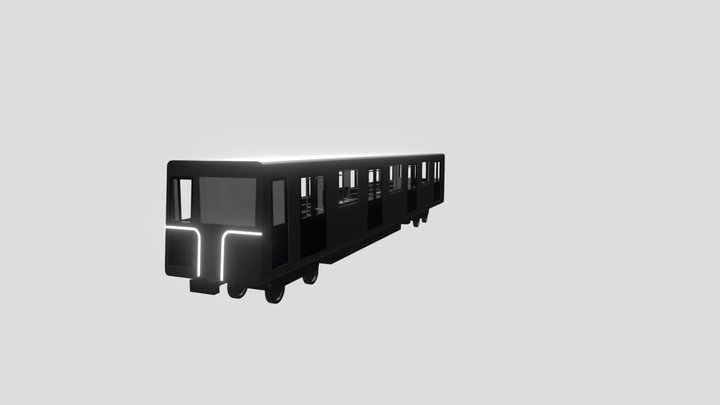 Stylized subway train 3D Model
