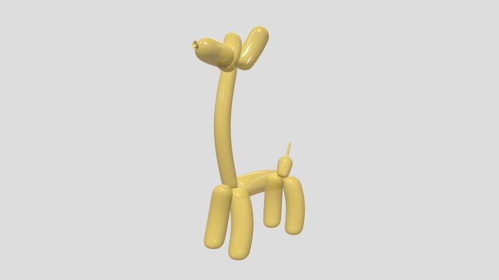 Balloon Giraffe 3D Model